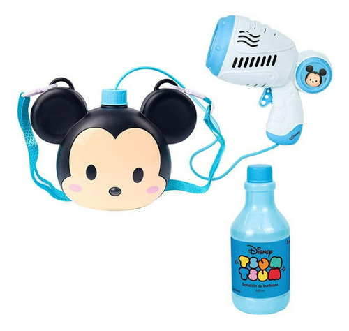 Lanzador De Burbujas Mickey Con Bolsa Para Niños.