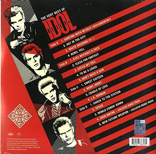 Billy Idol Idolize Yourself Vinilo Doble Nuevo Importado