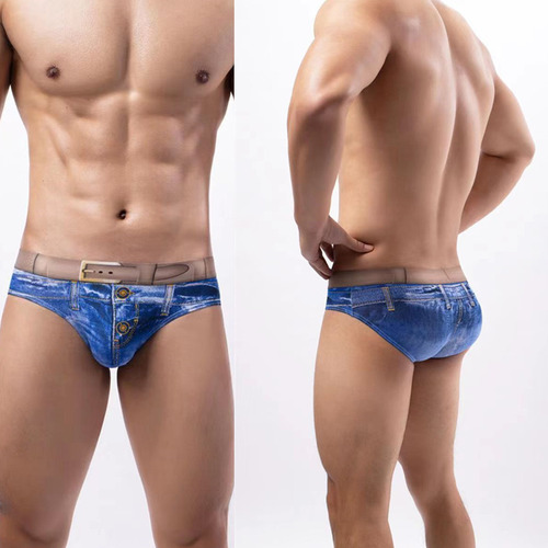 Calzoncillos Casuales De Mezclilla Tipo Algodón Para Hombre