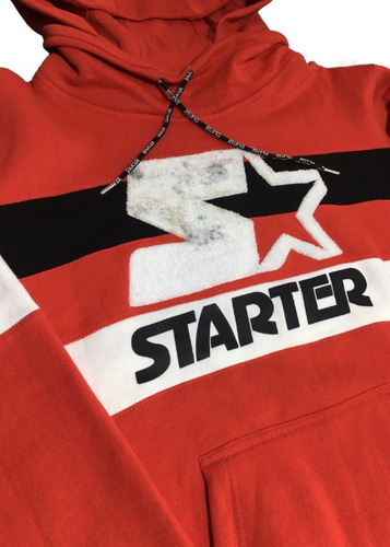 Starter Black Label Cuello Alto Para Hombre Con Logotipo Y Capucha.