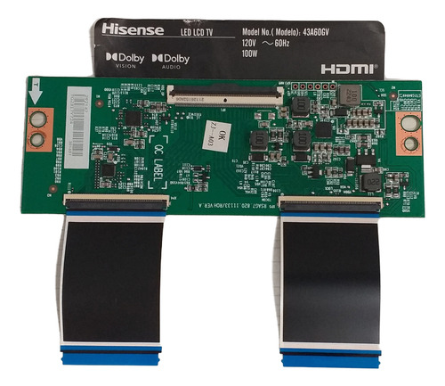 Tarjeta T-com Para Pantalla Hisense Modelo 43a60gv (Usado)