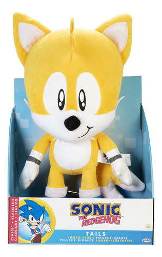 Sonic The Hedgehog Grande Peluche Tails Jumbo De 48 Cms Color Amarillo