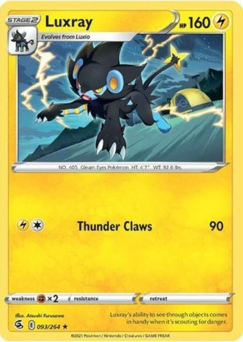 Tarjeta Pokemon Luxray 093/264 Common Sword & Shield Fs