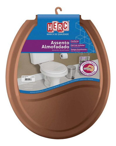 Tampa De Vaso Sanitário Universal Ocre Almofadado