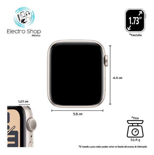 Apple Watch Se Gps Caja De Aluminio Blanco Estelar De 44 Mm Correa Loop Deportiva Verde Lago - Distribuidor Autorizado
