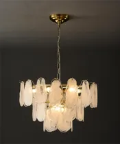 Comprar Candelabro Moderno Dorado Cristal Nube Lampara Comedor Techo