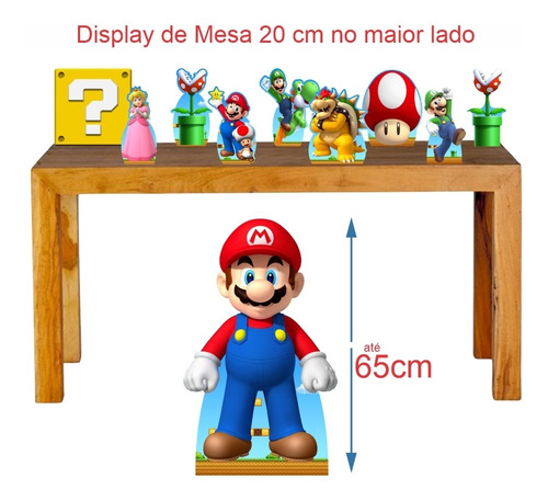 Imagem 4 de 6 de Super Kit Decoração Festa Totem Display Super Mario Painel