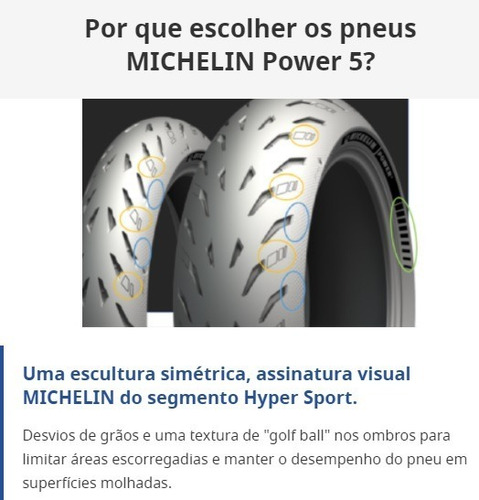 Par Pneus Michelin Power 5 120/70-17 E 200/55-17