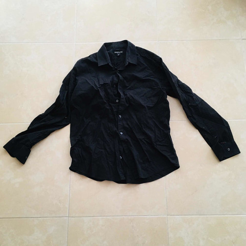 Camisa Negra - Kenneth Cole - Manga Larga - Envio Inmediato