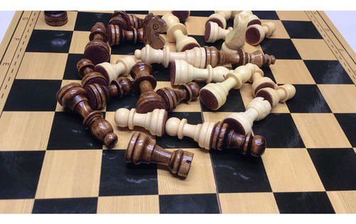 Juego De Tablero De Ajedrez De Viaje Plegable De Madera Para