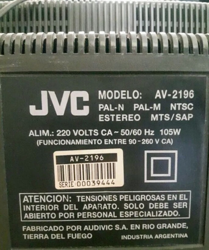 Tv Jvc 21 Pulgadas En Uso