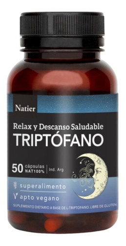 Triptófano Natier Descanso Saludable Apto Vegano 50 Cap