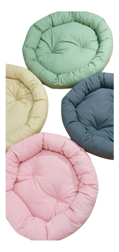 Cucha Nido Cama Puff De Algodón Para Mascota Perro Gato 70cm
