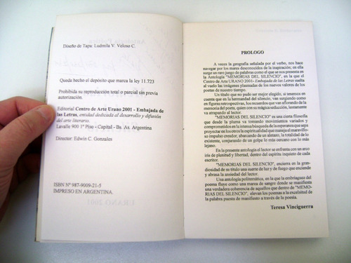 Memorias Del Silencio Seleccion Poetica Borges Urano Boedo (Usado)