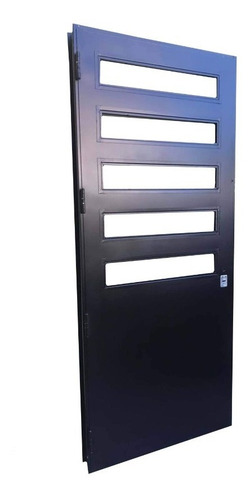 Puerta Doble Chapa Inyectada Premium 5 Paños Fijos 80x200