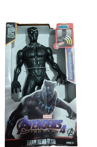 Muñeco Pantera Negra Avengers Luz Sonido Alternativo 30cm