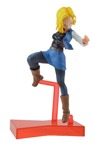 Figura Muñeco Dragon Ball Z Androide 18 Salto Pose 1
