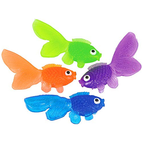 Pez Dorado De Vinilo De Plástico, 144 Piezas, Juguetes De P