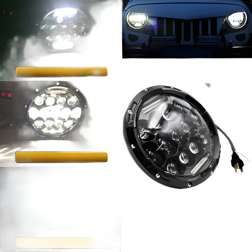 7 Pulgadas 75w Led Faros H4 Drl Alta Cruce Aptos Para Jeep W