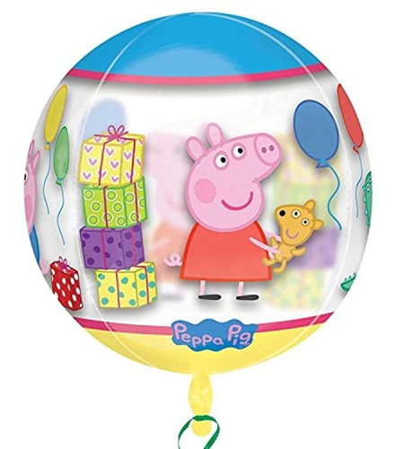 Globo Multicolor Diseño De Peppa Pig- 16 In. Marca Pyle