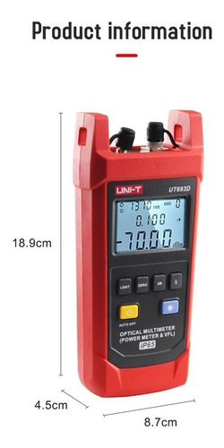 Power Meter Medidor De Potencia Óptica Ip65 Vfl Uni-t Ut693d