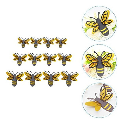 12 Pegatinas 3d De Abejas, Pegatinas De Pared De Animale [u]