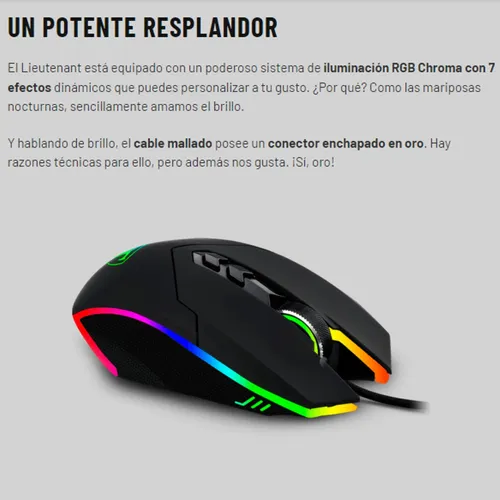 Mouse Gamer T-dagger T-tgm301 Lieutenant Rgb 12000dpi Macros