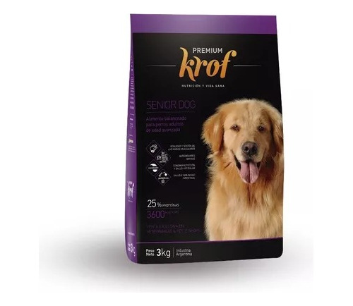 Alimento Krof Premium Para Perro Senior X 3 Kg 
