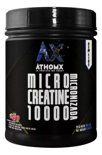 Micro Creatina 10000 Athomx Micronizada 300 Gr Frutos Rojos