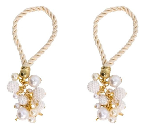 Pingente Para Aromatizador Corda Pérolas 13cm- Kit 2 Un