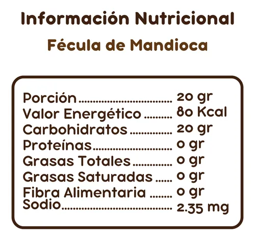Fecula De Mandioca Por 2 Kilos