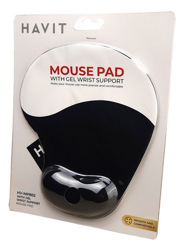 Mousepad Havit Mp802 23x19cm Apoio Pulso Gel Preto