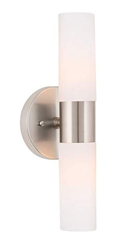 Aplique De Pared 14'' 2 Luces Con Pantallas De Cristal