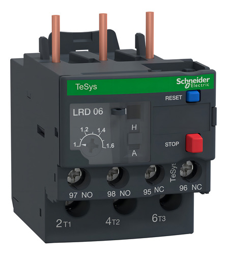 Relé De Sobrecarga Térmico 1-1,6A 690V Classe 10A 1Na+1Nf LRD06 Schneider Electric