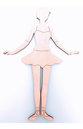 Souvenir Aplique Bailarinas Kit X 5 - Mdf / Fibrofacil