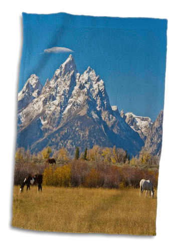 3d Rose Horses-autumn Grand Teton National Park-wyoming-usa 