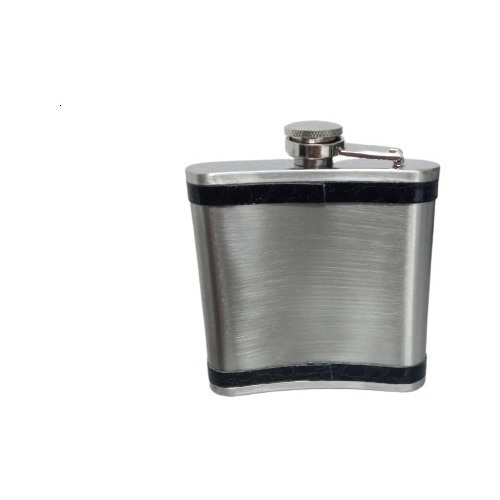Petaca Licorera Thermo Plateada Lisa 200cc.