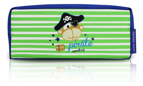 Estojo Escolar Meninos Pequeninos Jacki Design - Ahl17267 Cor Azul - Macaco Pirata