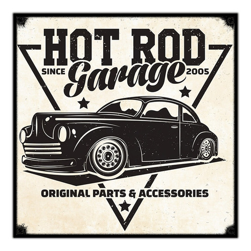 #126 - Cuadro Decorativo Vintage / No Chapa Auto Hot Rod