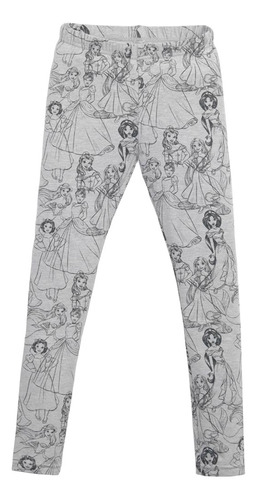 Calza De Niña Diseño Princesas Disney Gris Colloky