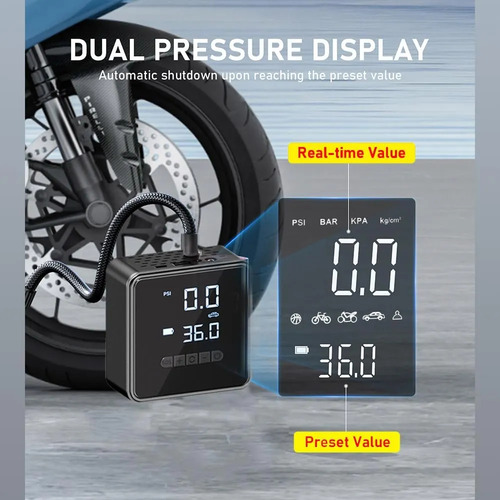 Inflador De Neumaticos Compresor De Aire Portatil 150psi
