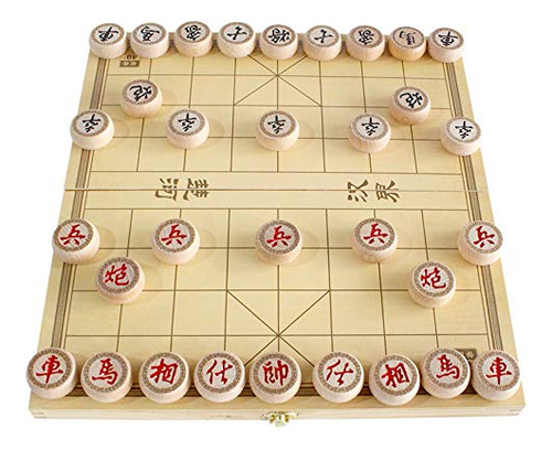 Ajedrez Chino Plegable De Madera Luoyer Xiangqi De 14 Pulgad