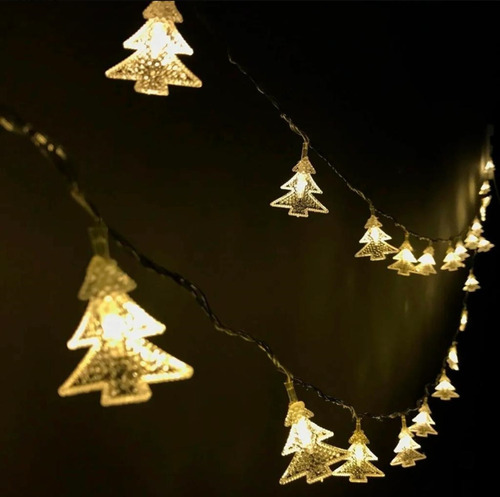 Imagen 3 de 5 de Guirnalda Led Navidad 50 Luces Estaca Solar