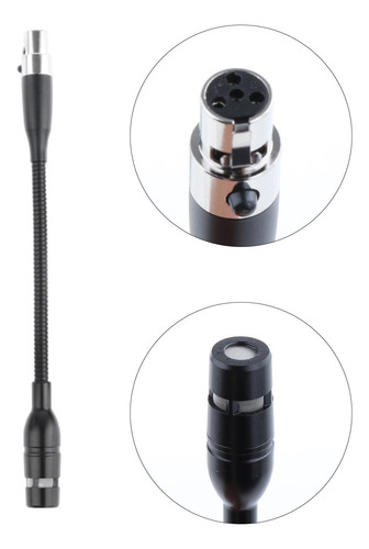 Mini Micrófono De Instrumento Y Clip Kit 4 Pin Normal