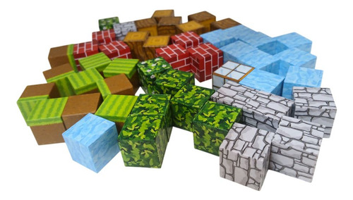 Z019 Bloques Magnéticos Minecraft - La Cabaña - 48 Piezas
