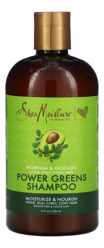  Shea Moisture Shampoo Moringa & Avocado Power Greens 384ml