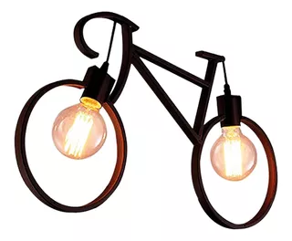 Lampara Colgante Techo 2 Luces De Diseño Forma Bicicleta