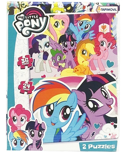 Imagen 2 de 6 de My Little Pony 2 Puzzles 24 36 Piezas New Cod 9309 Bigshop