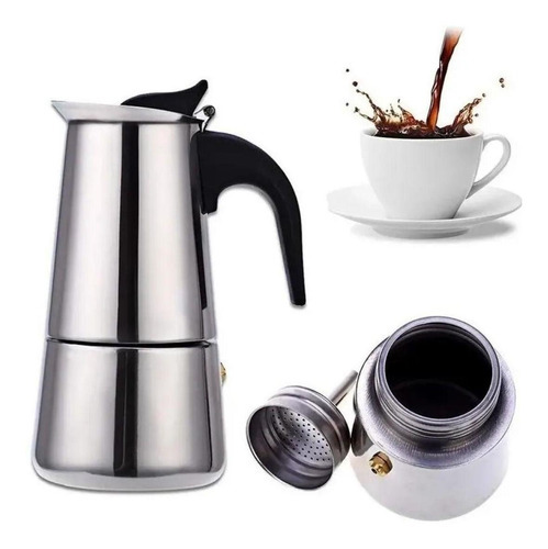 Cafetera manual italiana de acero inoxidable sirve 9 tazas de café espresso