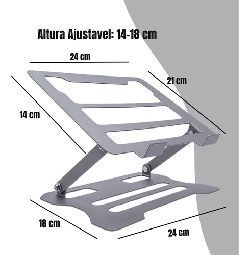 Suporte Mesa P/ Notebook Laptop Base Apoio Articulado